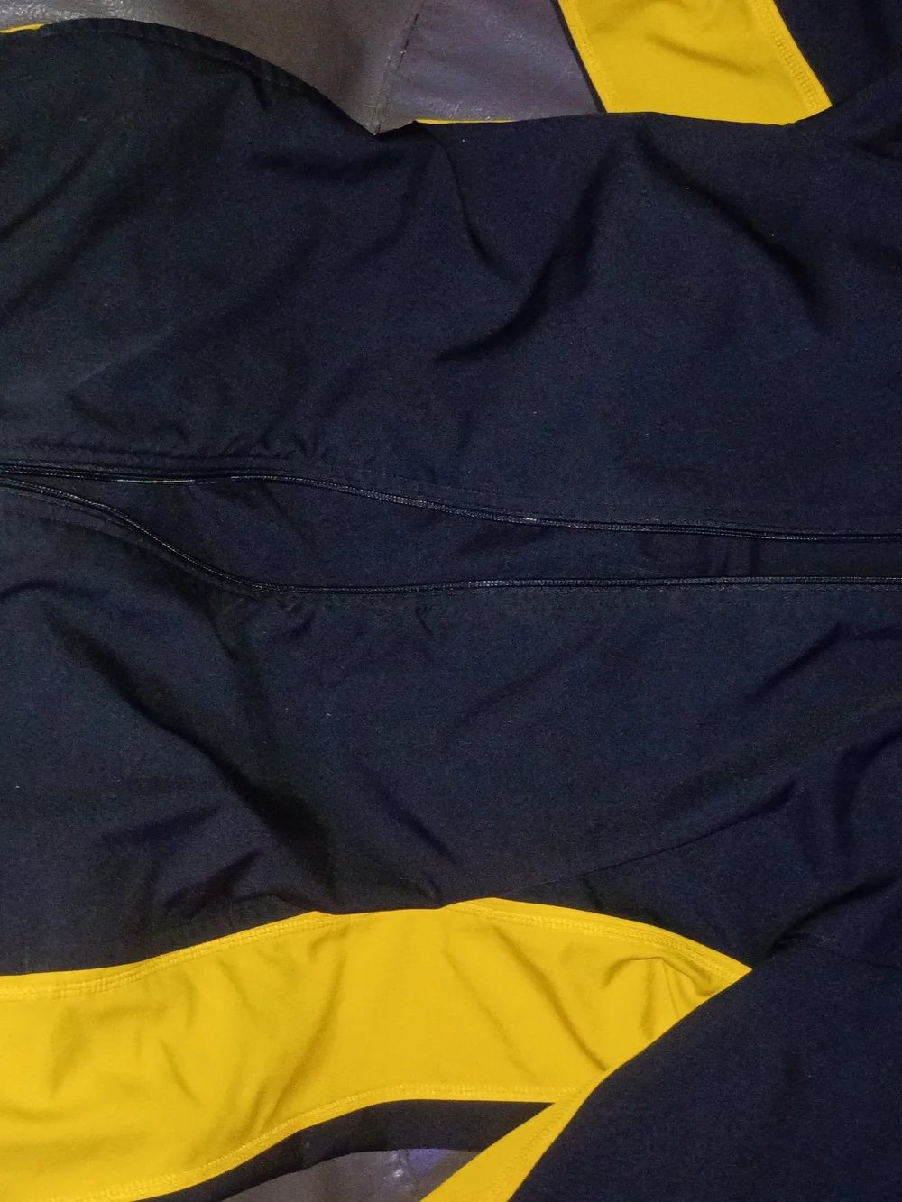 Nike Navy and Yellow Full-Zip Athletic Jacket